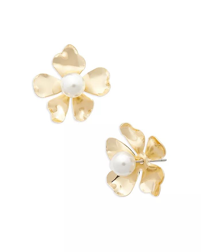 Imitation Pearl Flower Earrings in 16K Gold Plated - 100% Exclusive | Bloomingdale's (US)