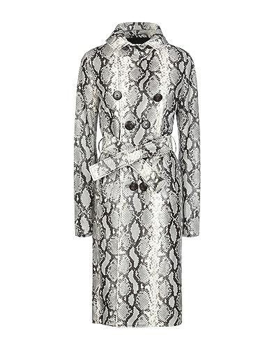 Snakeskin Faux Leather Coat for Women～Women Leather Trench Coat～Snakeskin Dress for Women (XX-Large, Serpent Silver) | Amazon (US)