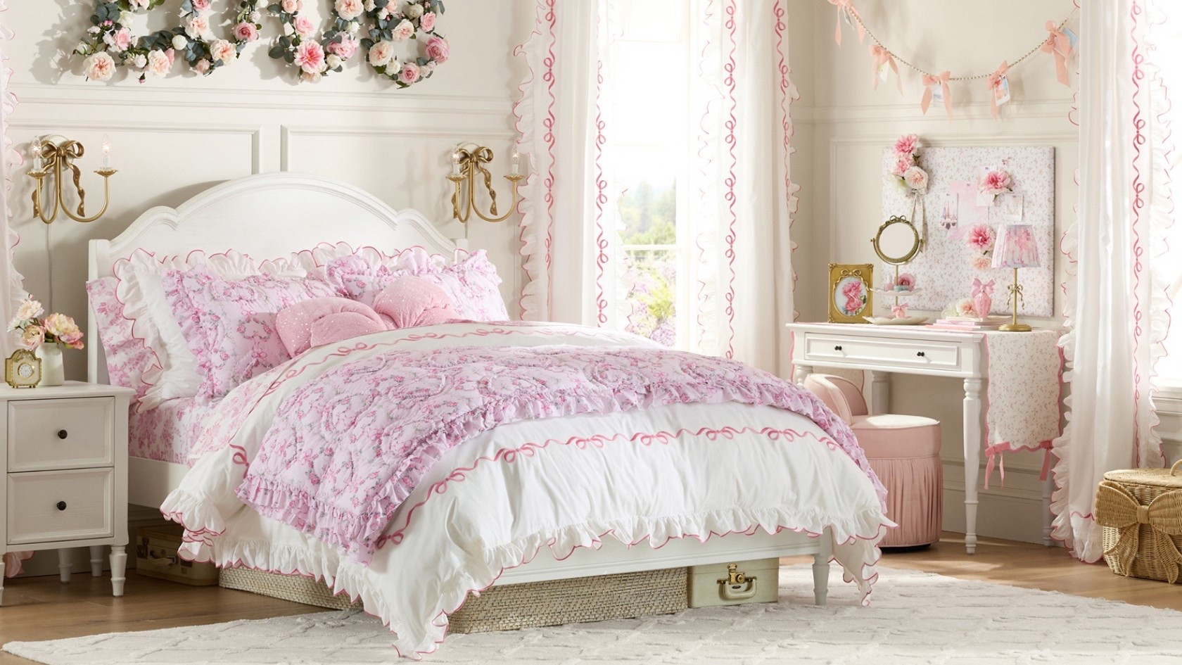 Sweet dreams are made of pink florals and ruffle details 💕✨ This dreamy setup is giving all the soft, feminine vibes and I’m obsessed! 🌸🕊️ Perfect for creating your own little princess moment at home.
#LTKhome #LTKstyle #BedroomInspo #FeminineDecor #PinkAesthetic #CoquetteStyle #FloralBedding #HomeInspo #ShabbyChic #GirlyHome #RomanticDecor #PrettyInPink

#LTKdayinmylife #LTKSpringSale #LTKHome