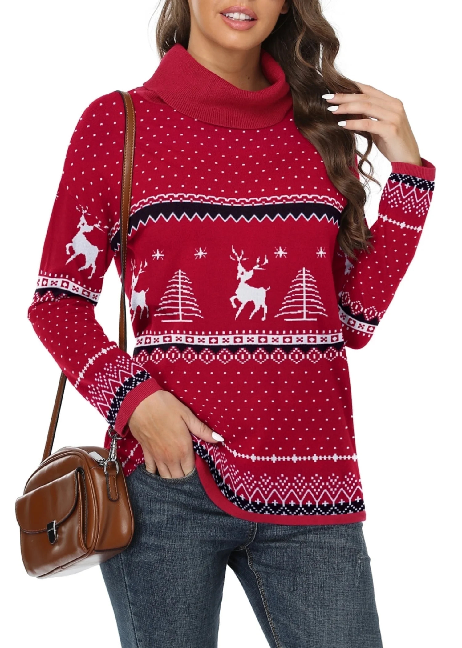 Asklazy Women's Turtleneck Sweater Long Sleeve Cozy Warm Casual Lightweight Soft Pullover Jumper ... | Walmart (US)