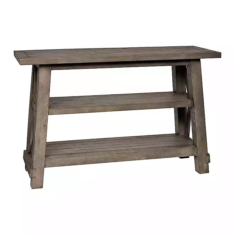 Gray X-Frame Wooden Console Table | Kirkland's Home