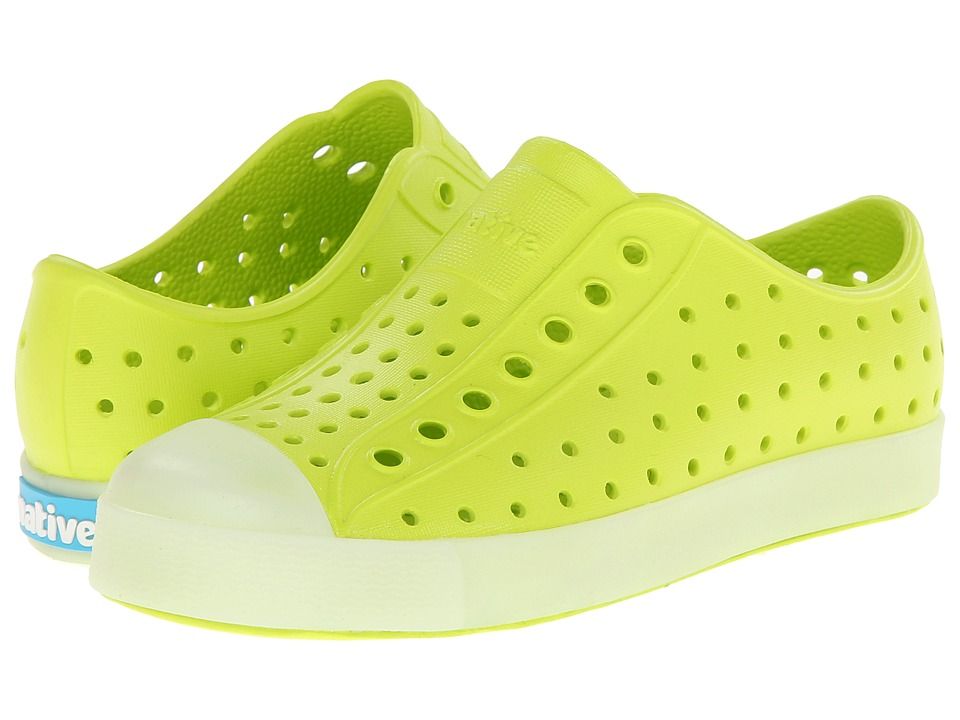 Native Kids Shoes - Jefferson (Toddler/Little Kid) (Chartreuse Green Glow In the Dark) Boys Shoes | Zappos
