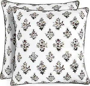 CPC Throw Pillow Covers for Couch, 20x20 Inch Decorative Couch Pillows for Living Room, 100% Cott... | Amazon (US)