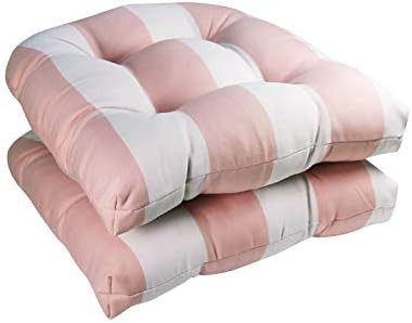 Fabritones Outdoor Chair Cushion 2 Packs 16x17 Inch Indoor Decorative Pink Chair Pads for Office ... | Amazon (US)