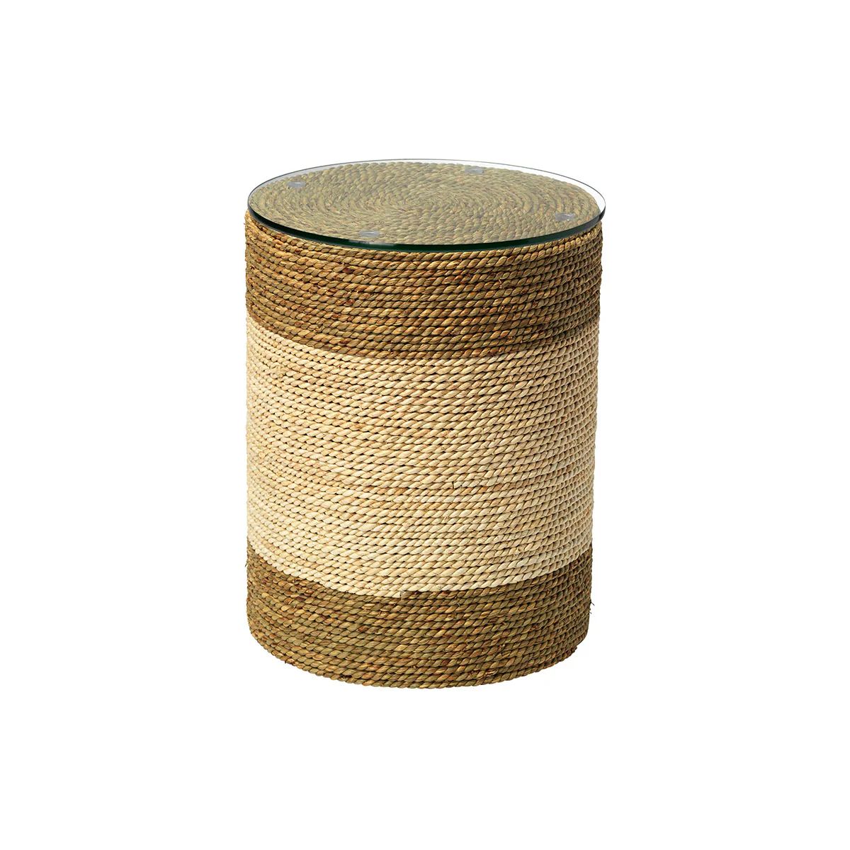 Saint Bart's Seagrass Side Table | Coastal Furniture | Coastal Bleu | Coastal Bleu