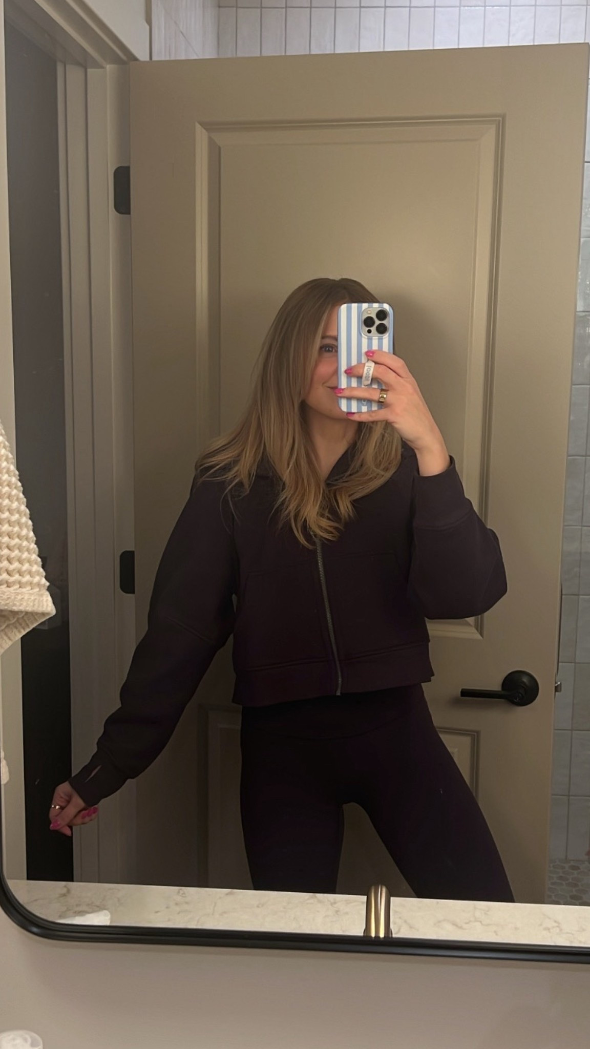 Deep purple cropped full zip 💜