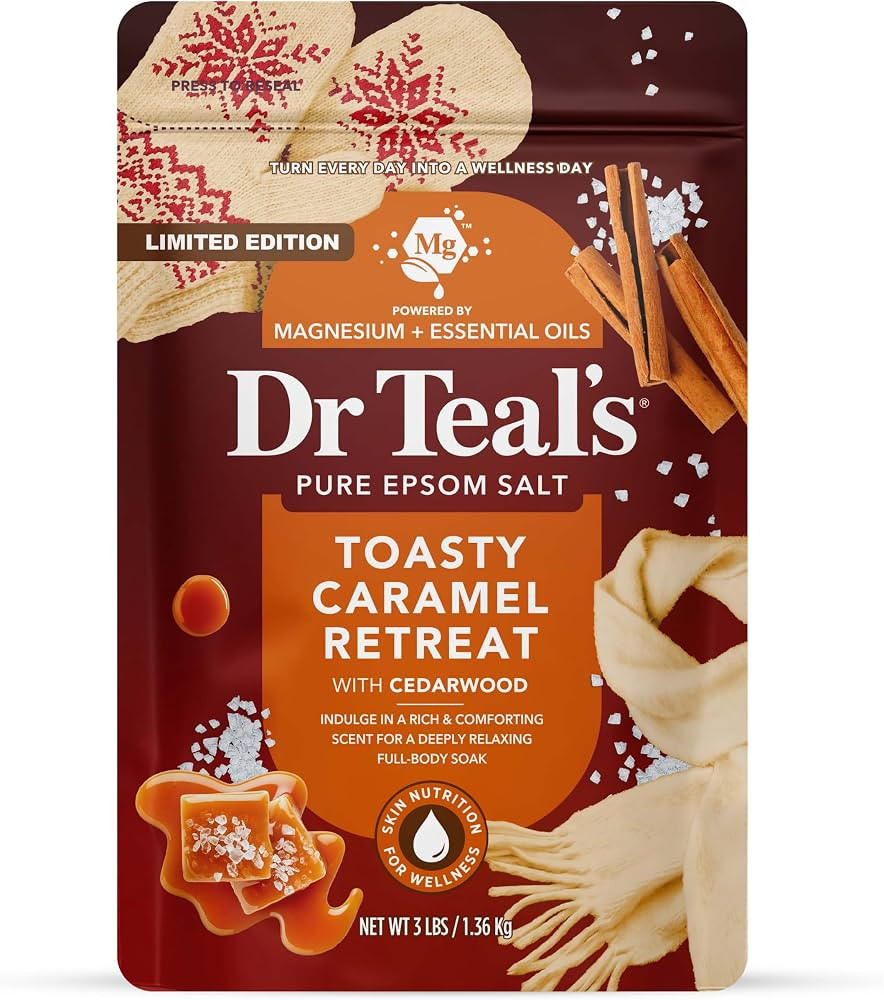 Dr Teal's Toasty Caramel Epsom Salt Magnesium Soak, 3 lbs | Amazon (US)