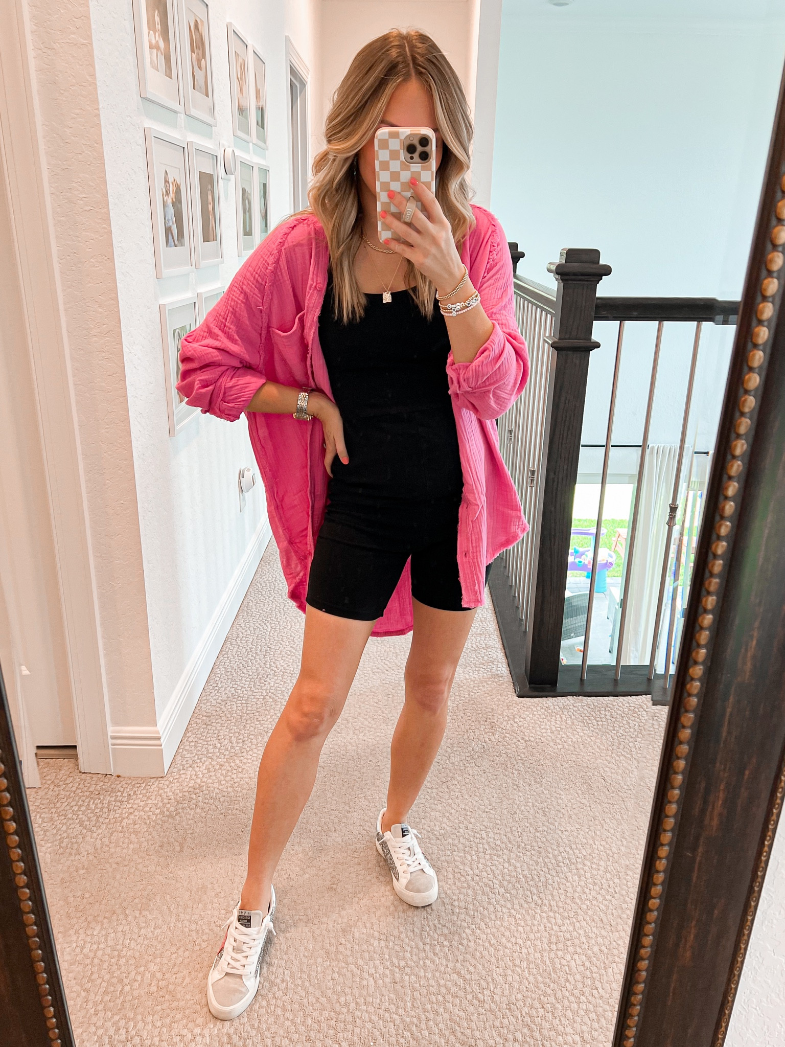 Jumpsuit for my mini bump
Wearing size small
Size small in cover up 

#LTKFind #LTKbump