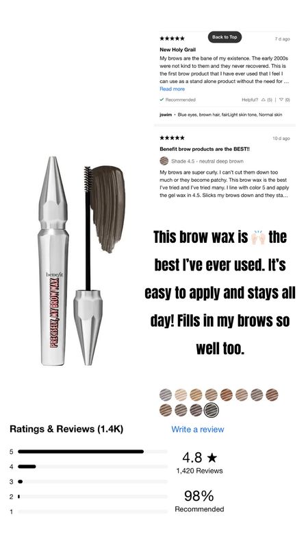 Brow wax that fills in brows so nicely and they stay in place all day! Super easy to use too  

#LTKxSephora #LTKsalealert #LTKbeauty