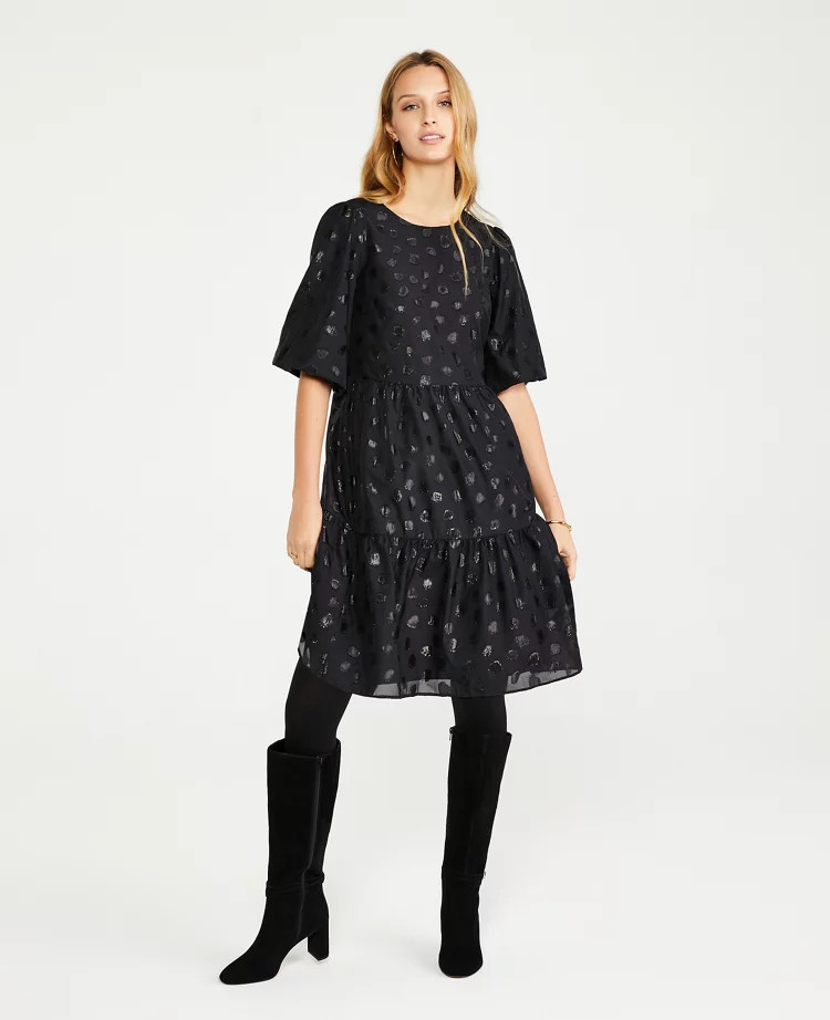 Tiered Mini Shift Dress | Ann Taylor (US)