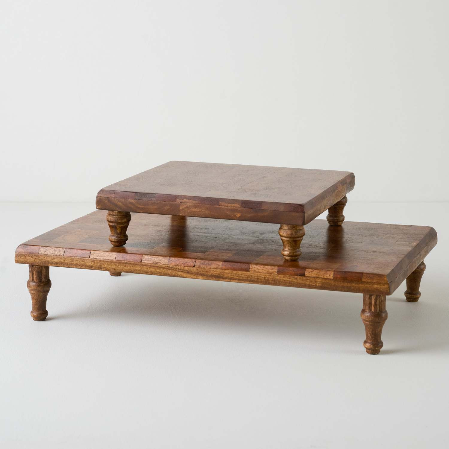 Checkered Wood Riser | Magnolia