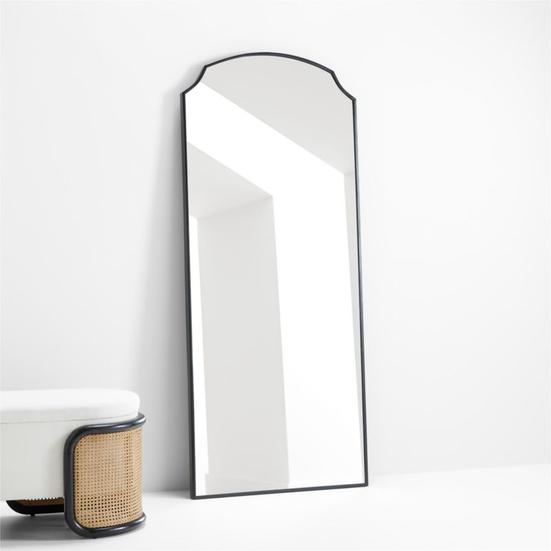 Emmy Narrow Black Arch Floor Mirror 32"x76.25" + Reviews | Crate & Barrel | Crate & Barrel