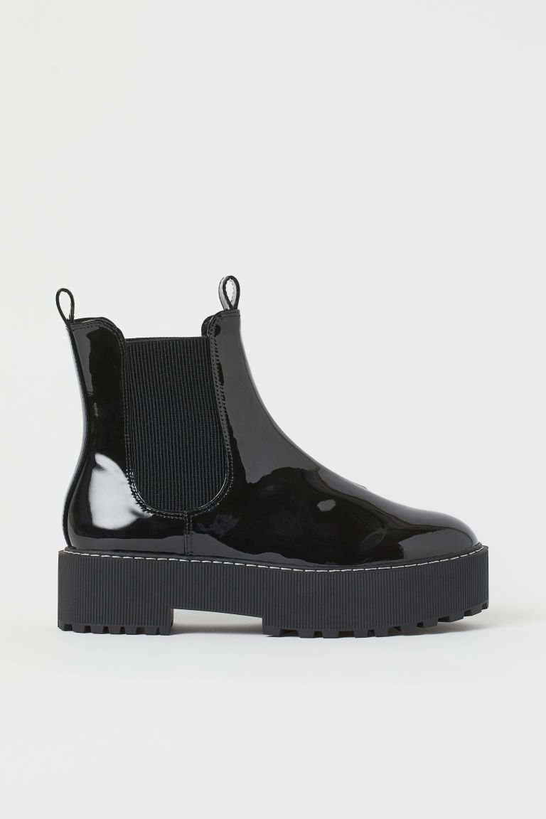 H & M - Platform Chelsea-style Boots - Black | H&M (US + CA)