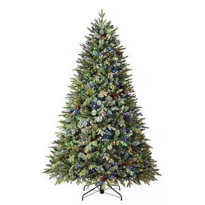 Holiday Living 7.5-ft Hayden Pine Pre-Lit LED Artificial Christmas Tree | Lowe's