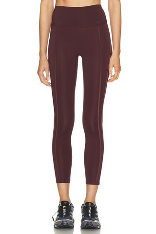 Nike High Waisted 7/8 Legging in Burgundy | FWRD 
