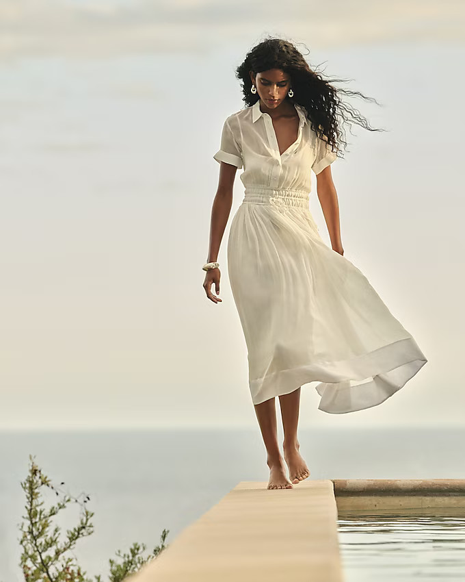 Elena shirtdress in chiffon | J. Crew US