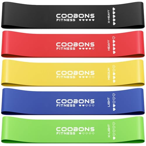 Resistance Bands for Working Out, Exercise Bands Resistance Bands Set with 5 Resistance Levels, Latex Loop Bands for Women Men, Workout Bands for Legs, Glutes, Strength Training, Yoga, Home Gym | Amazon (US)