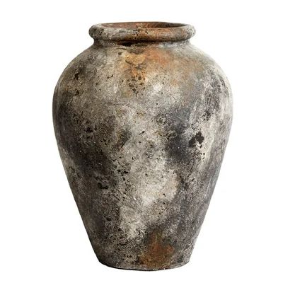 Cameo Dark Gray Indoor / Outdoor Terracotta Table Vase World Menagerie Size: 20" H x 15" W x 15" D | Wayfair North America