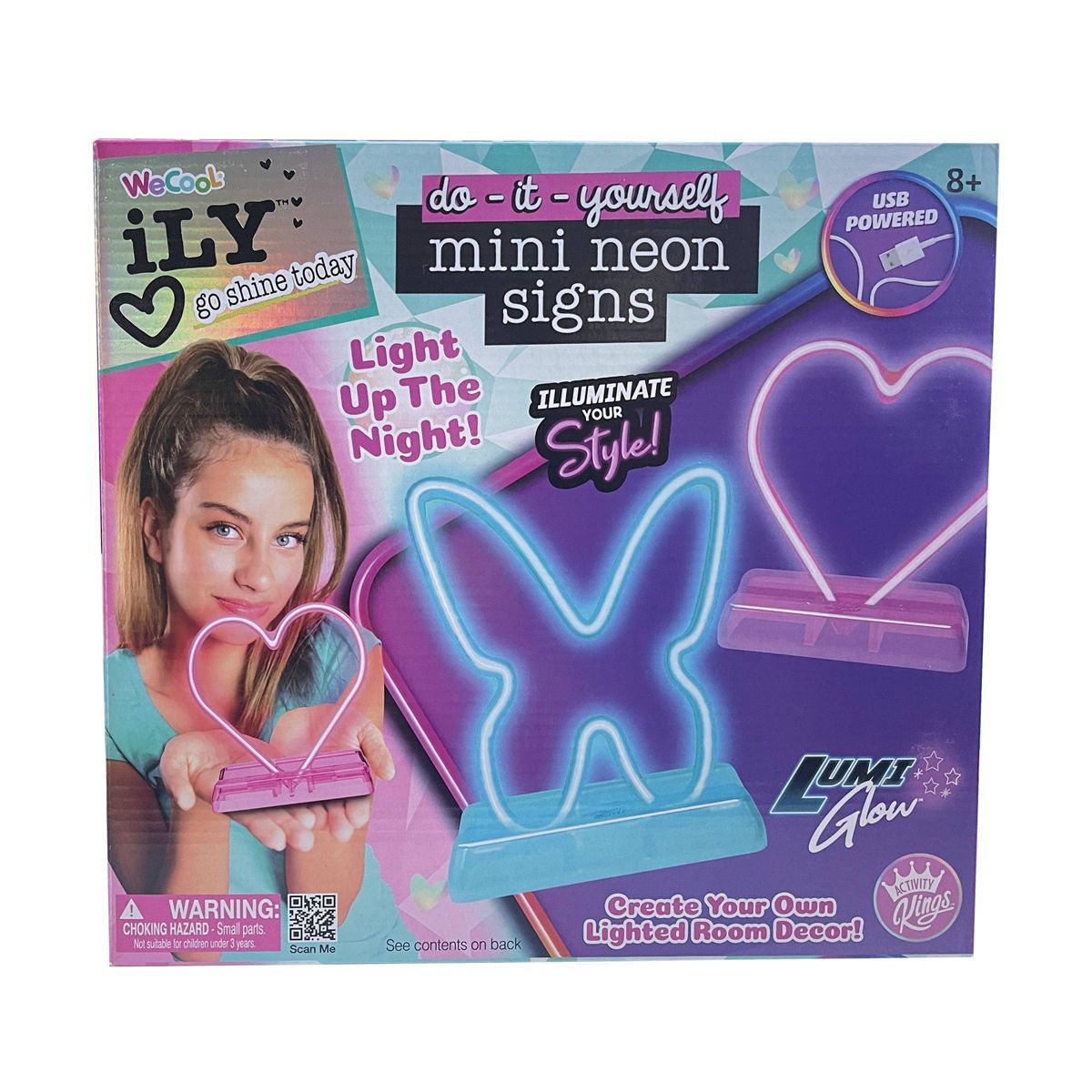 iLY Lumiglow DIY Mini Heart & Butterfly Neon Signs | Target