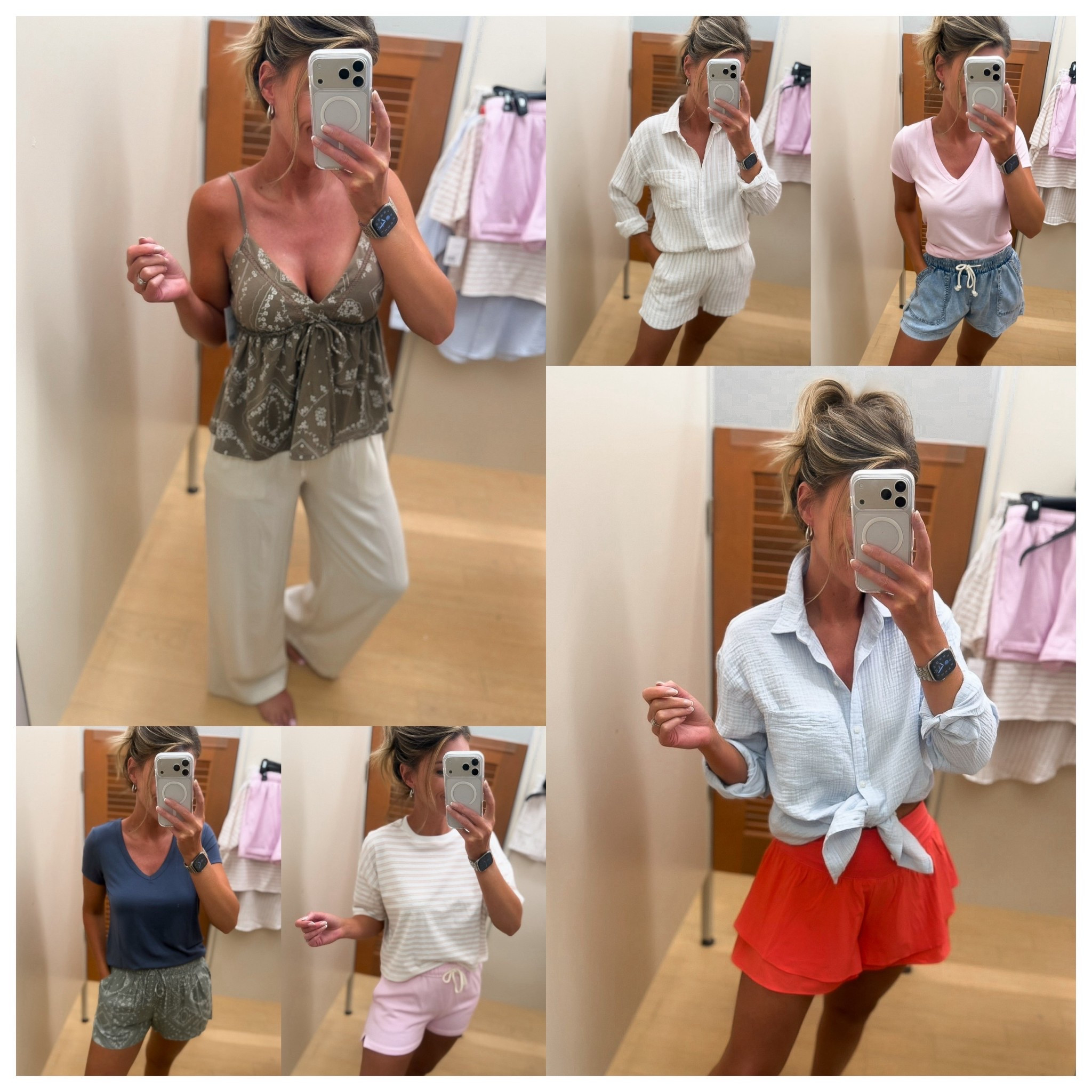 Why does Kohl’s feel like Aerie?! I’m not mad about it. Pieces just as cute but way more affordable. 
Tees/ small 
Cami/ medium
Button down/ XS
Shorts / large 
Pants/ medium
*not seeing the light blue color button down online. It’s the same as the striped one

#LTKSaleAlert #LTKSeasonal #LTKOver40