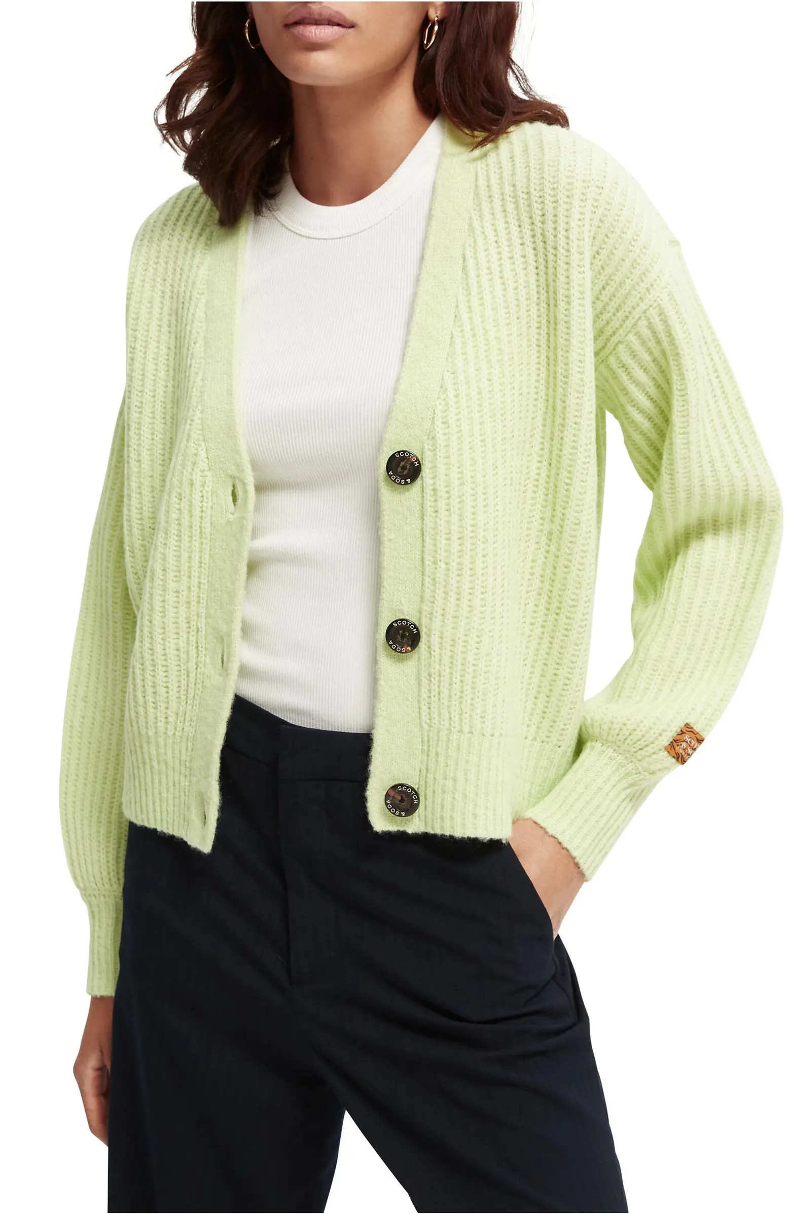 Scotch & Soda Boxy V-Neck Cardigan | Nordstrom | Nordstrom