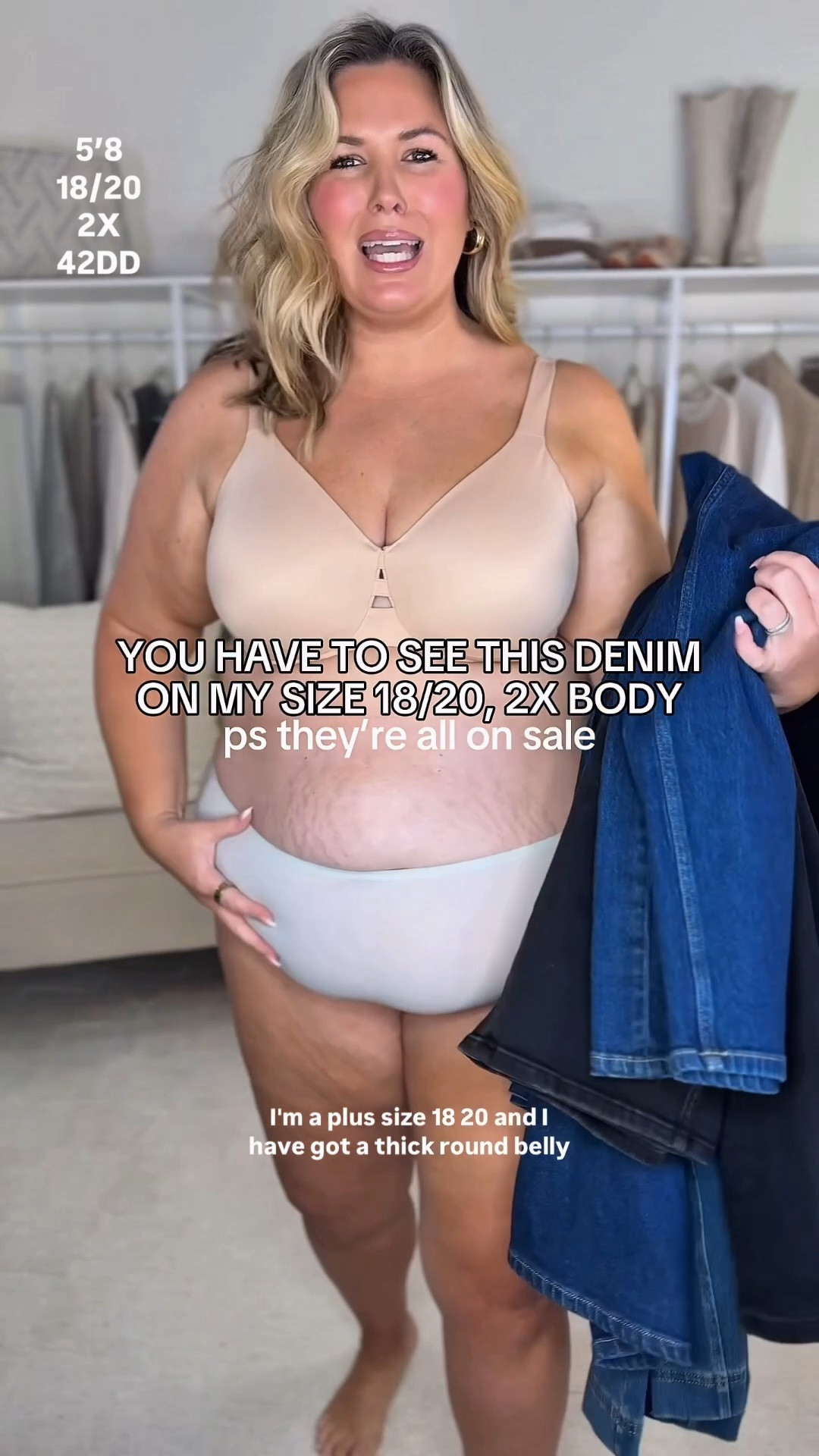 Spanx is on sale!! Wearing a size 2X in all the denim and the button up! Plus size, outfit inspo, denim, fall fashion, mom life, apron belly

#LTKSeasonal #LTKPlusSize #LTKMidsize