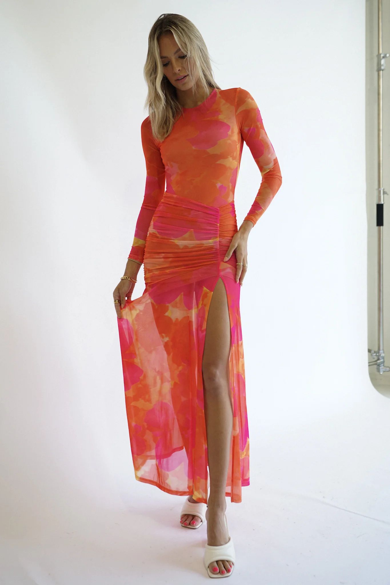 Olivia Maxi Dress — Orange Floral | YLLW The Label