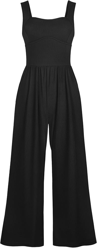 Cestyle Women's Dressy Jumpsuits With Pockets Casual Sleevesless Wide Leg Romper One Piece Travel... | Amazon (US)
