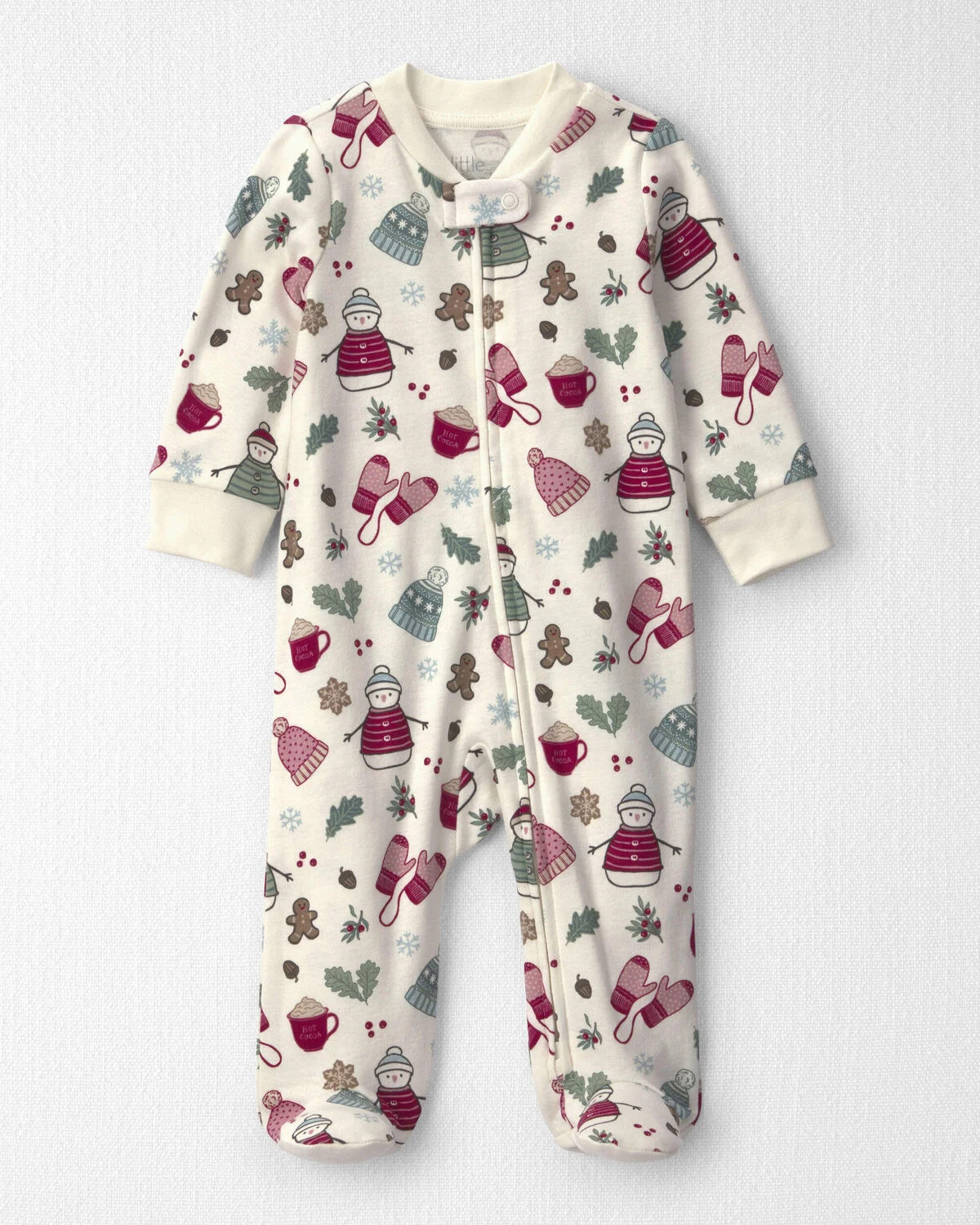Baby Girl Organic Cotton Sleep & Play Pajamas in Winter Wonderland | Carter's Inc