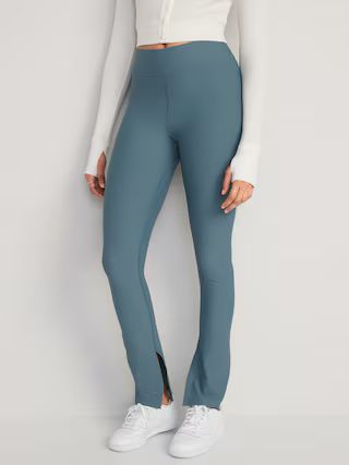 Extra High-Waisted PowerSoft Rib-Knit Flare Leggings for Women | Old Navy (US)