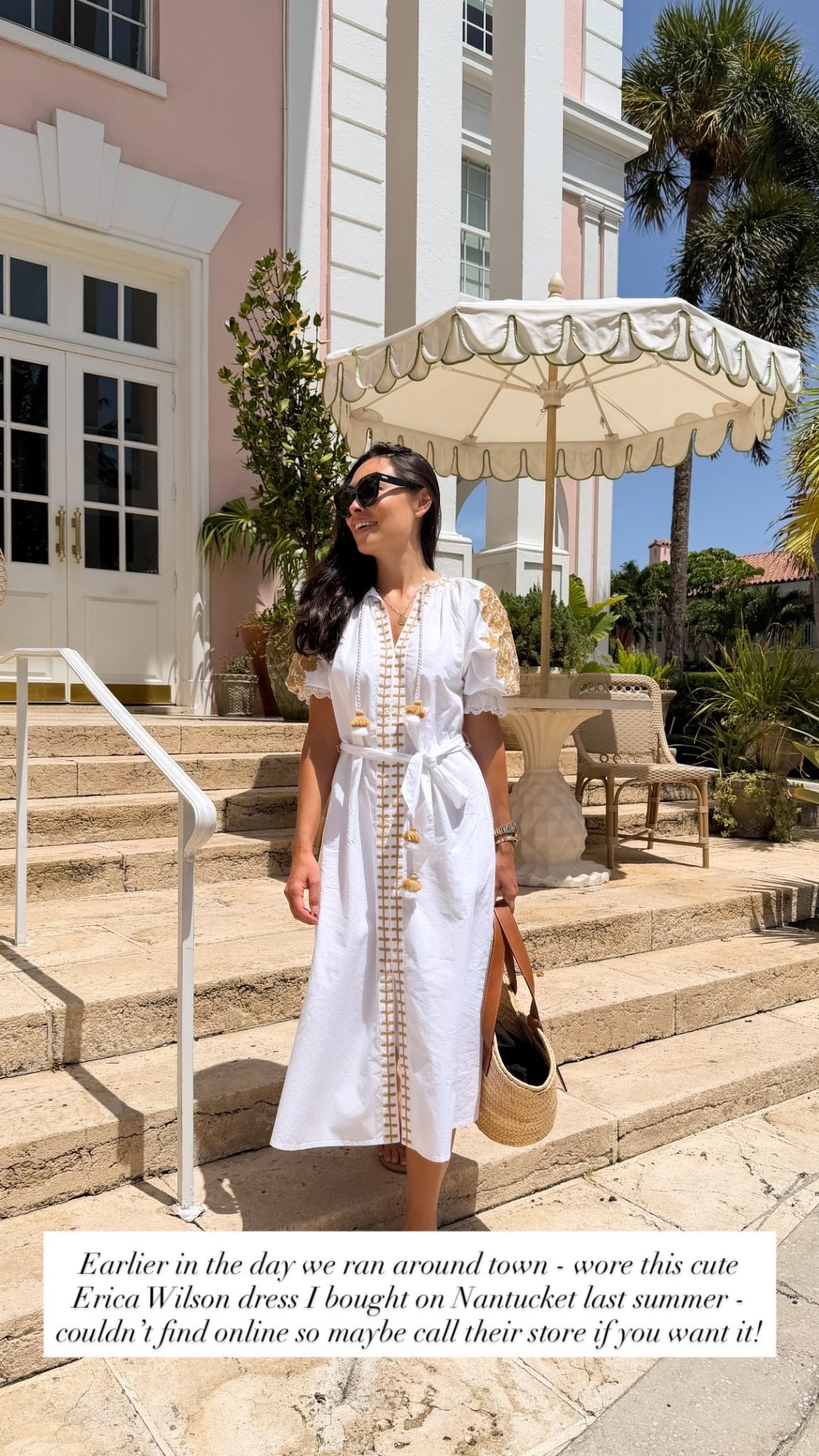Erica Wilson Nantucket dress in Palm Beach.

#LTKootd #LTKstorytime #LTKSeasonal