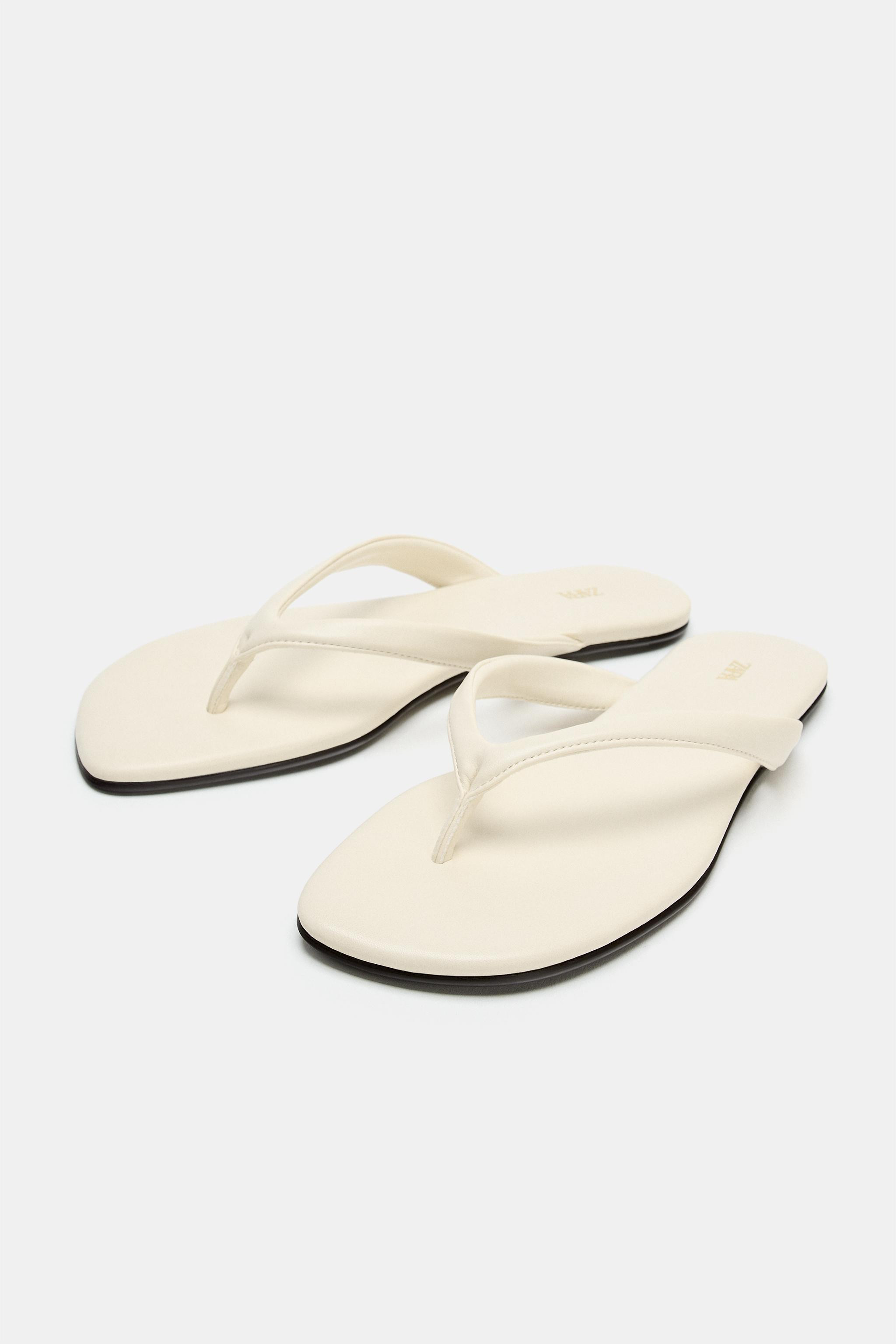 FLAT TOE-POST SANDALS | Zara UK