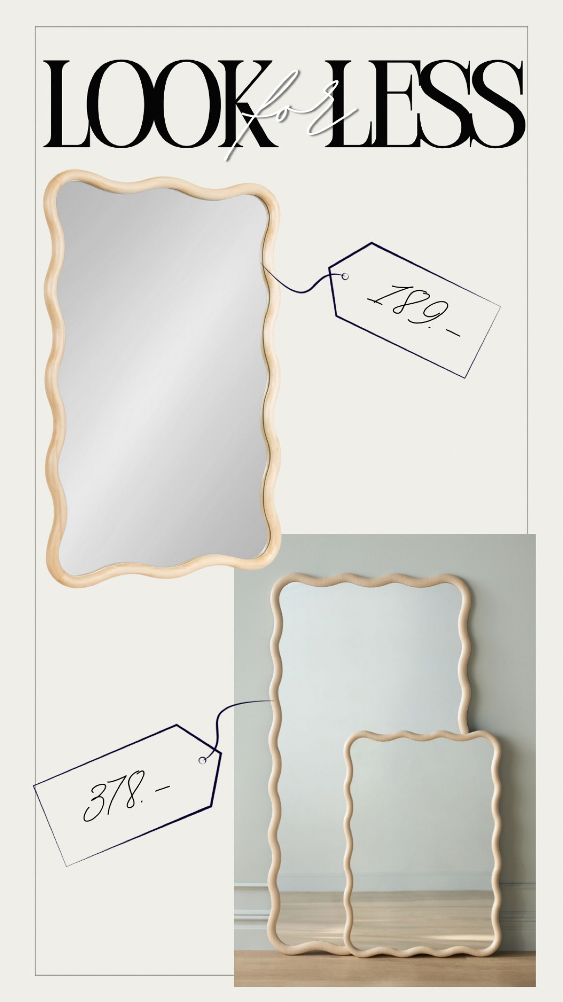 Look for Less, Scalloped Mirror! ✨ 

Wall mirror, floor mirror, wooden mirrorr

#LTKHome