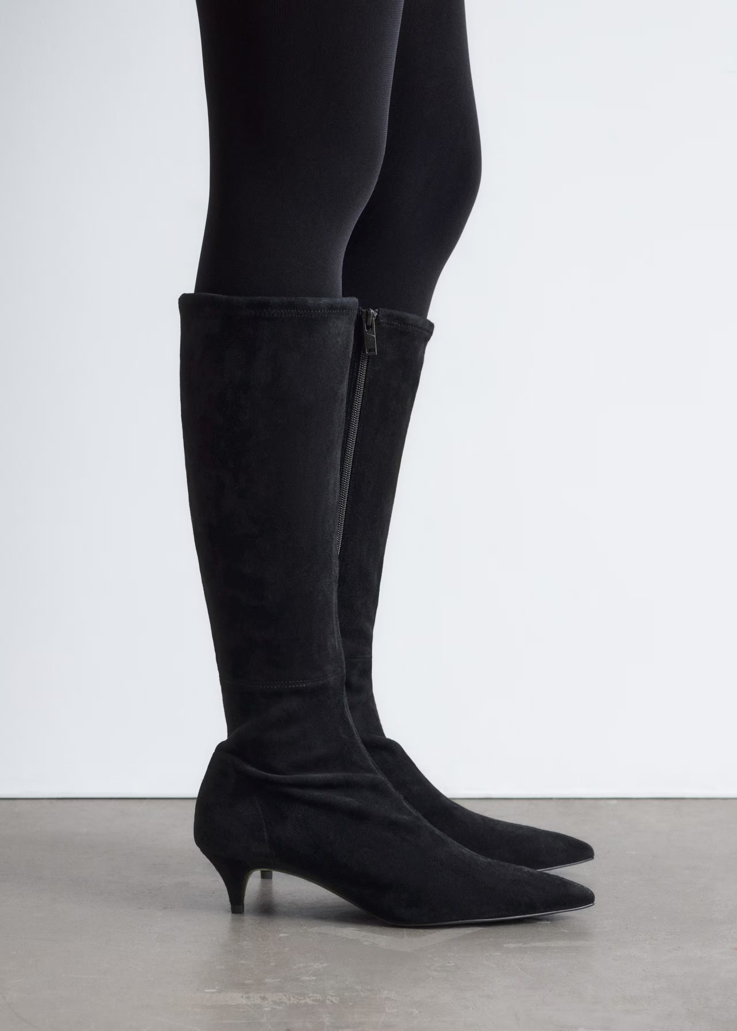 Stretch-Suede Knee Boots | & Other Stories UK
