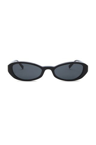 Saint Laurent Bayonetta Oval Sunglasses in Black | FWRD 