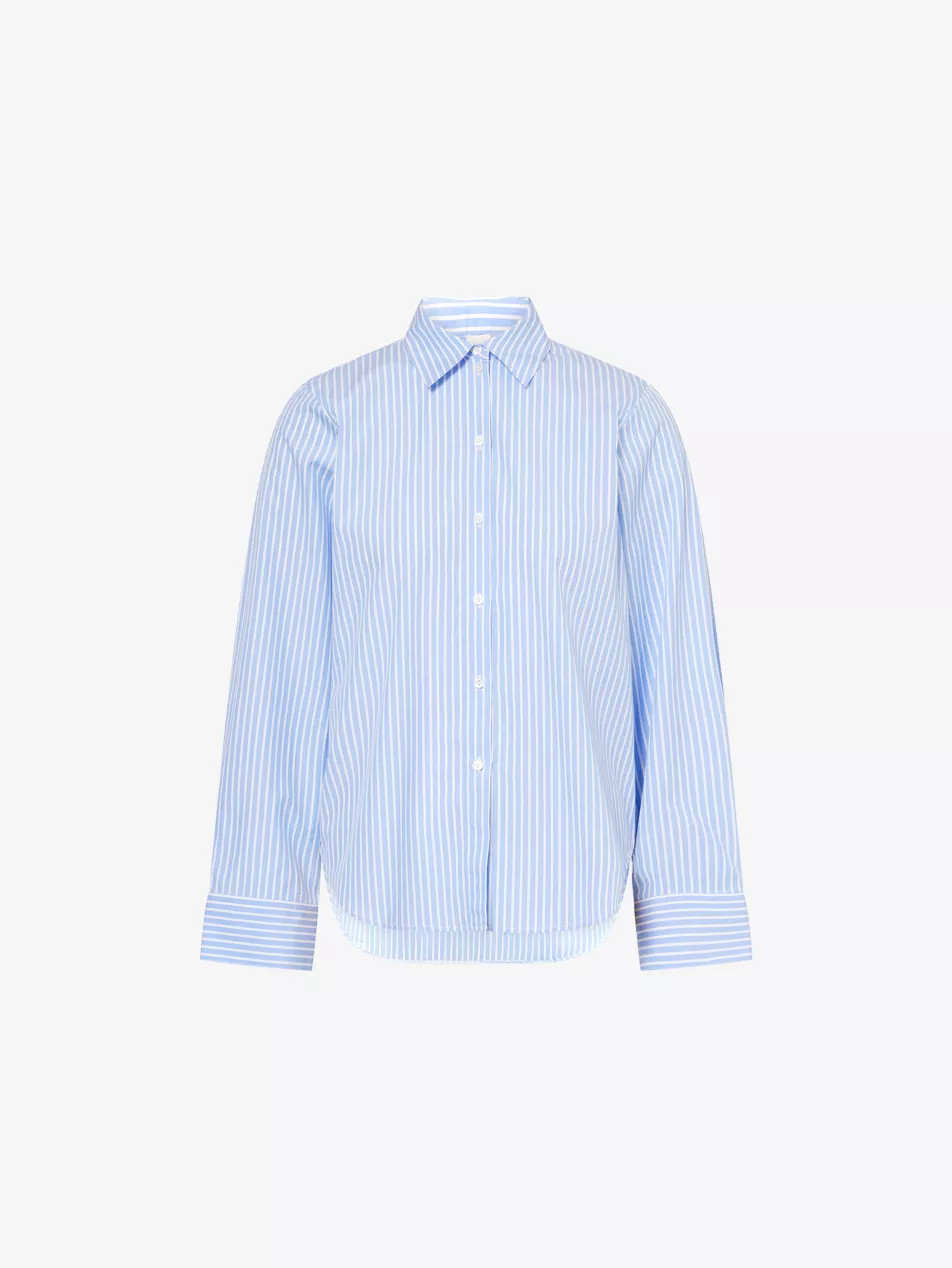 Pinstripe Double-Cuff Cotton Shirt | Selfridges