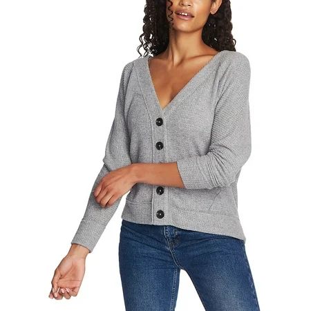 1.State Women's Button Front Crop Cardigan Gray Size Extra Small | Walmart (US)