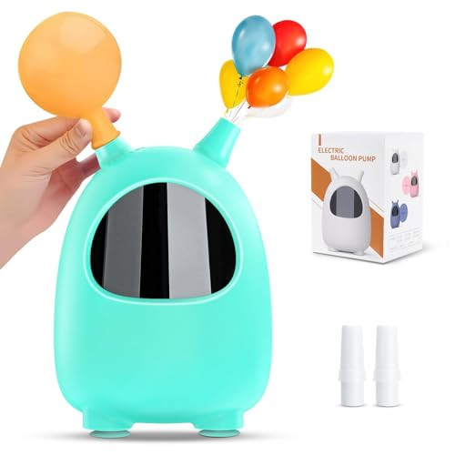 Electric Air Balloon Pump, Portable Dual Nozzle Air Balloon Blower Machine Inflate Balloon Pump Inflator for Party Decoration (Blue) | Amazon (US)