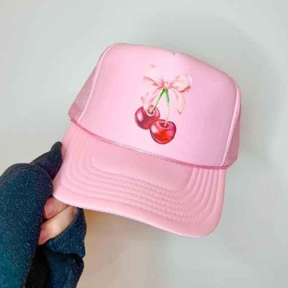 Cherry Bow Trucker Hat | Poshmark