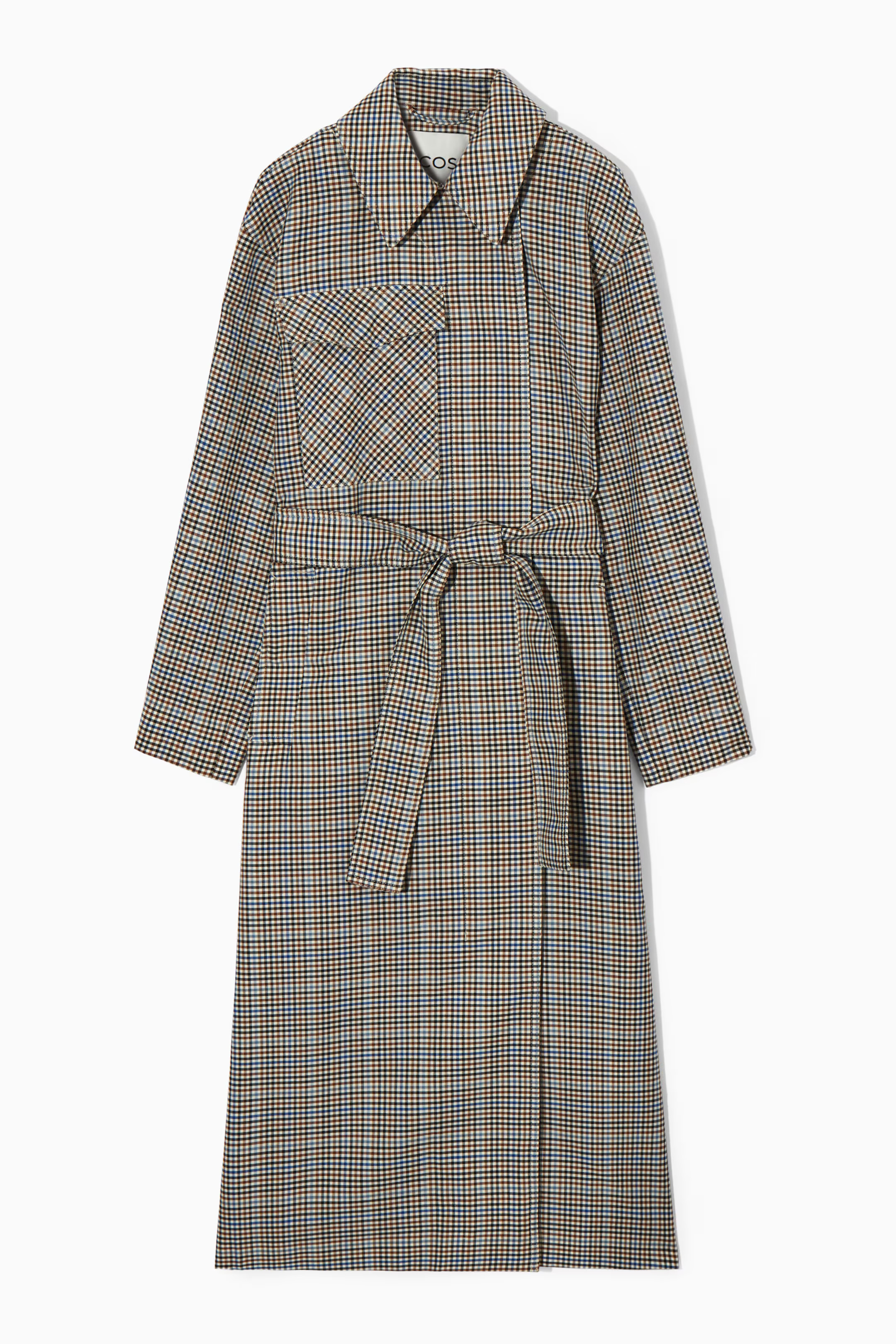 CHECKED UTILITY TRENCH COAT - MULTICOLOURED / CHECKED - Ladies | H&M GB | H&M (UK, MY, IN, SG, PH, TW, HK)