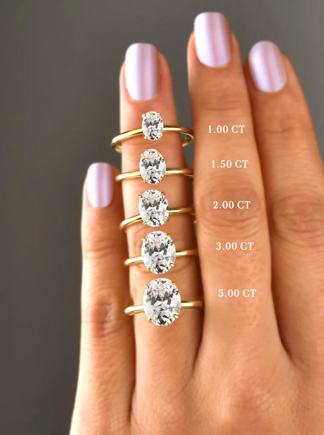 14k Gold 1CT- 1.50CT- 2CT- 3CT Oval Ring, Travel Ring, Silver Promise Ring , Simulated Diamond Ri... | Etsy (US)