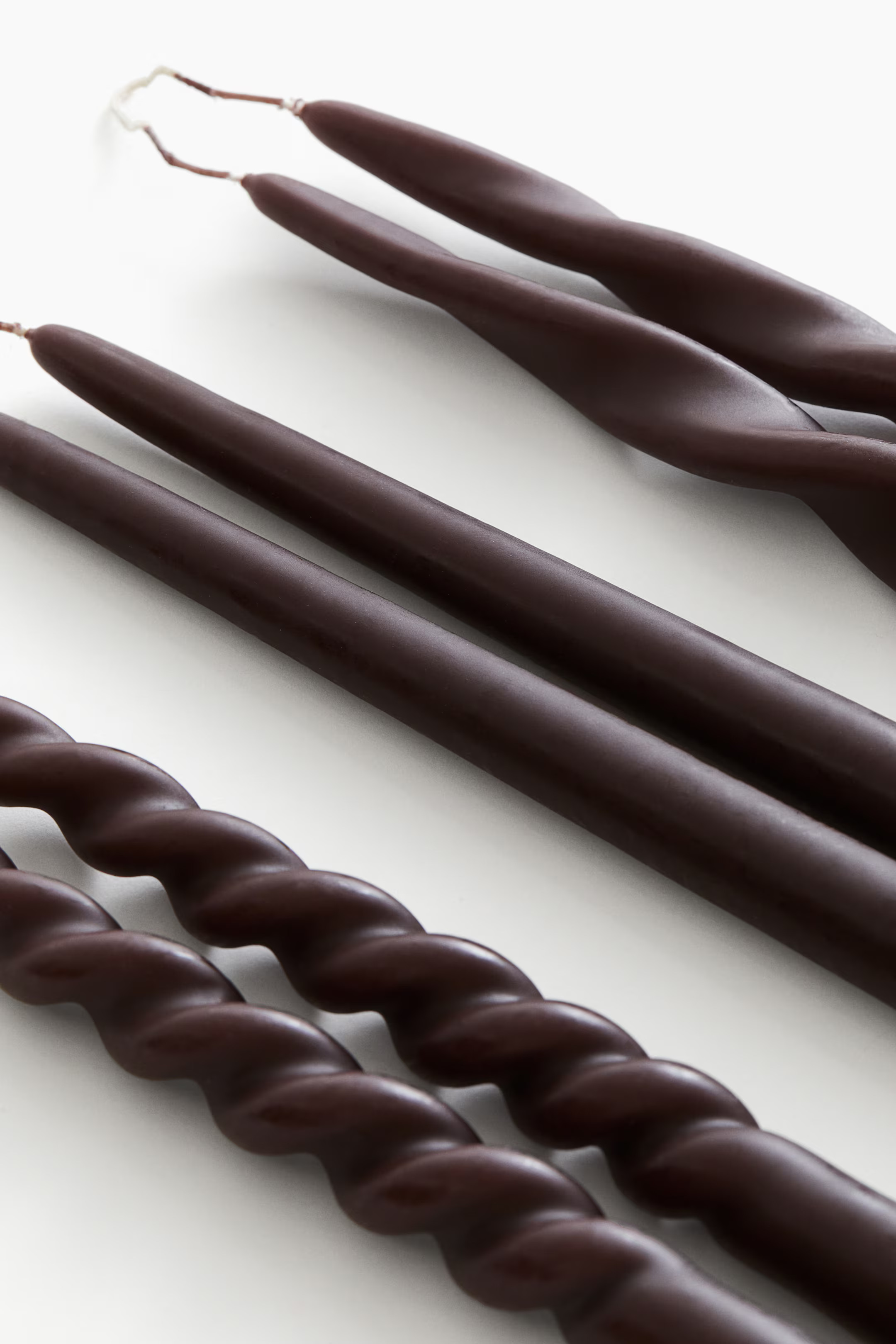 6-pack Taper Candles - Dark brown - Home All | H&M US | H&M (US + CA)