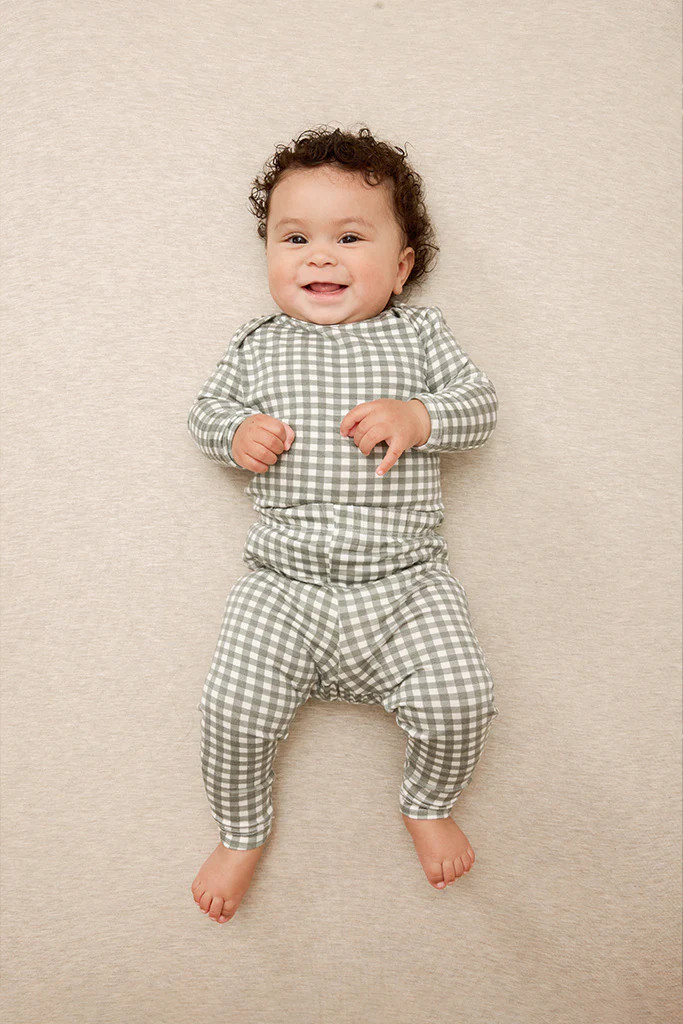 Green Gingham Baby Sleep Set | Solly Baby
