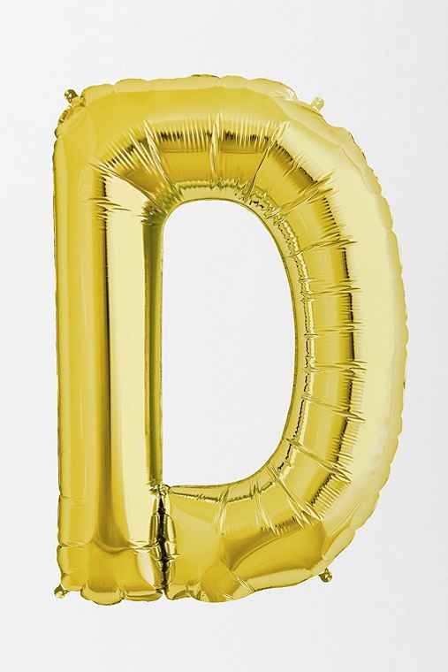 Gold Letter Party Balloon,D,ONE SIZE | Urban Outfitters US
