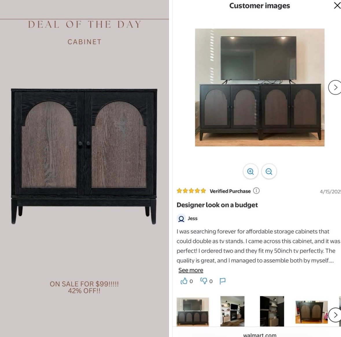 How have I never seen this Walmart cabinet 🤯🤯 on sale for only $99!!! Such a gorgeous style! 

#LTKHome #LTKCyberWeek #LTKFindsUnder100