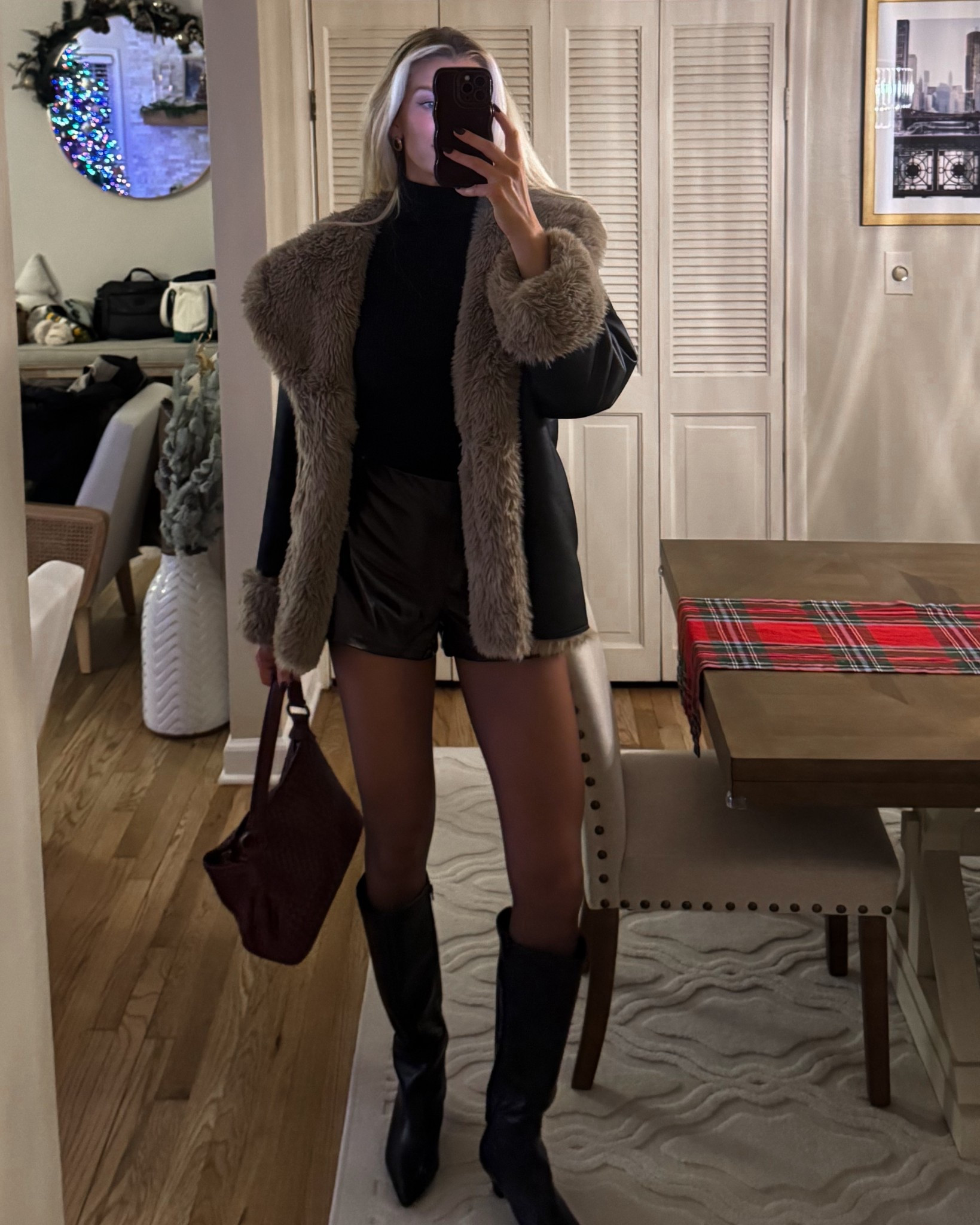 Holiday outfit new years eve outfit 
Micro shorts Abercrombie - size up on size 
Similar jacket linked 


#LTKHoliday #LTKSaleAlert #LTKTall