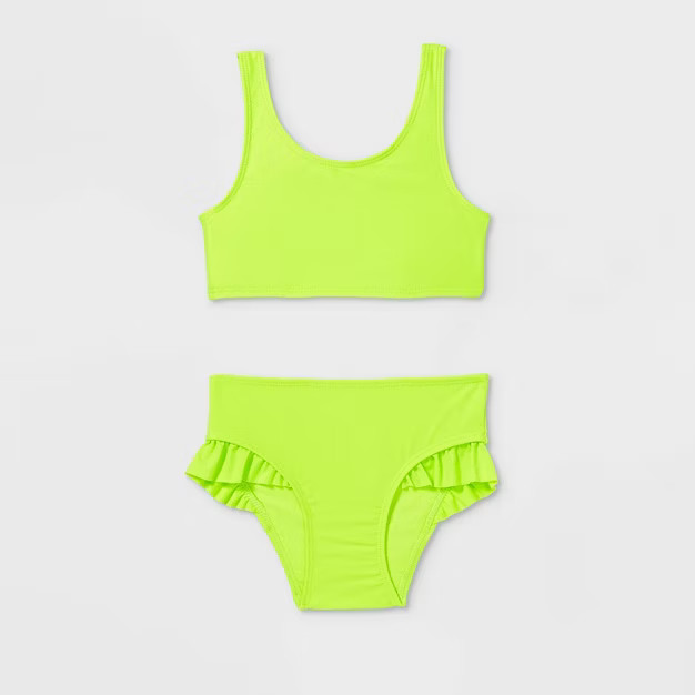 Toddler Girls' Solid Bikini Set - Cat & Jack™ Green | Target