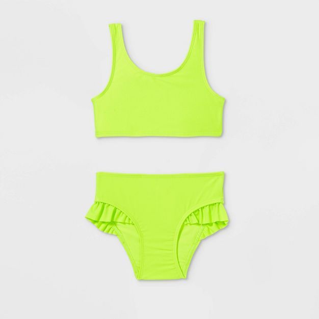Toddler Girls' Solid Bikini Set - Cat & Jack™ Green | Target