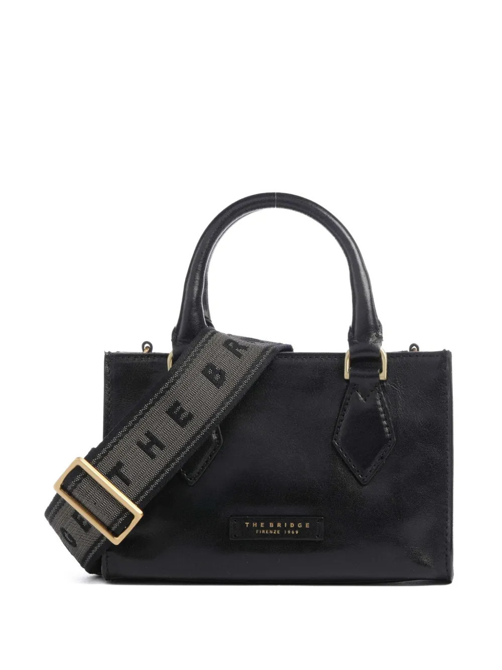 The Bridge leather top-handle tote bag - Black | Farfetch Global