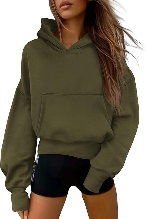 PRETTYGARDEN Women's 2026 Fall Hooded Sweatshirts Long Sleeve Half Zip Cropped Hoodies Pullover W... | Amazon (US)